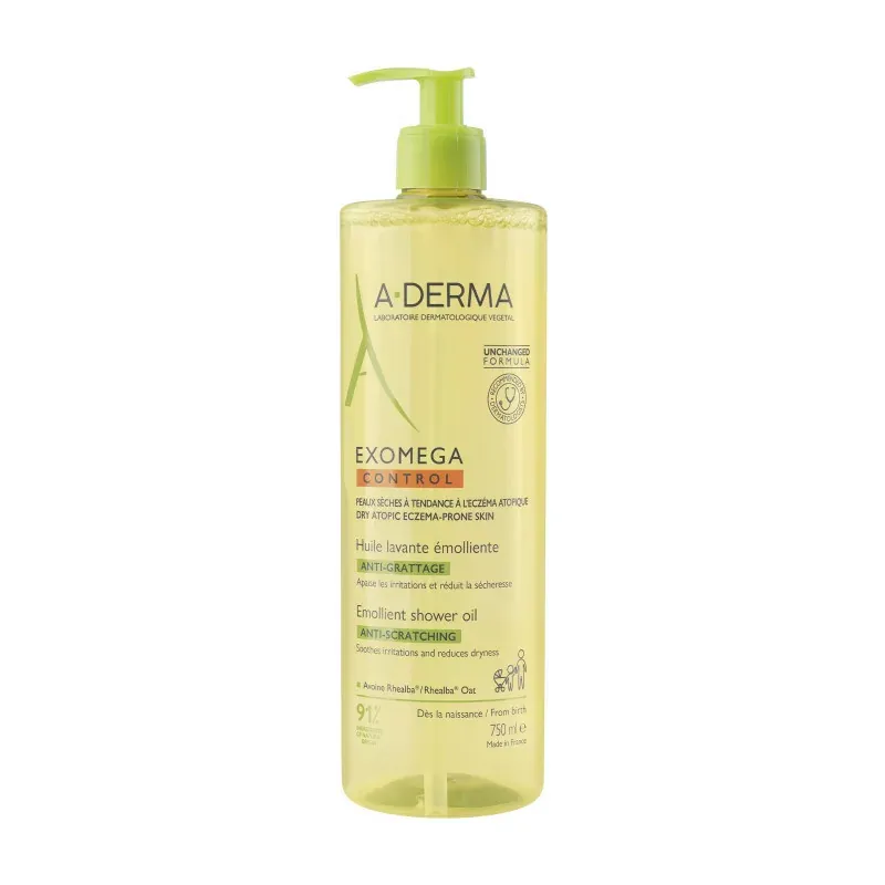 A-Derma Exomega Control Huile Lavante Émolliente 750ml