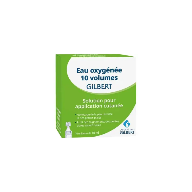 Gilbert Eau Oxygénée 10 volumes 10X10ml - Univers Pharmacie