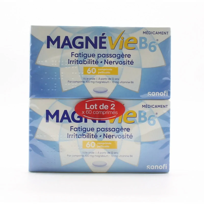 MagnéVie B6 2X60 comprimés - Univers Pharmacie