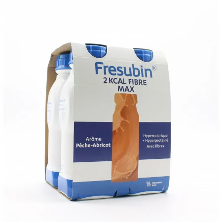 Fresubin 2Kcal Fibre Max Drink Pêche Abricot 4X300ml - Univers Pharmacie