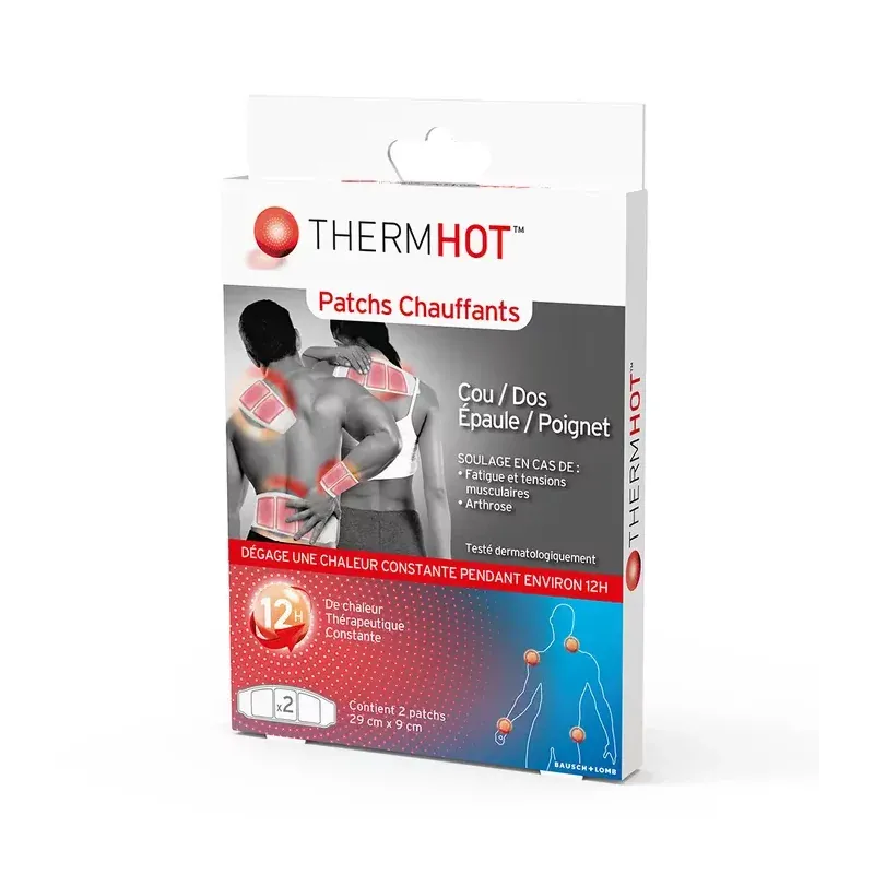 ThermHot Patchs Chauffants Cou/Dos/Epaule/Poignet X2 - Univers Pharmacie