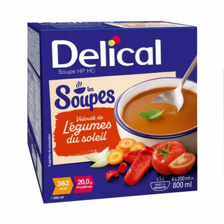 Delical Soupe HP HC Légumes du Soleil 4X200ml - Univers Pharmacie