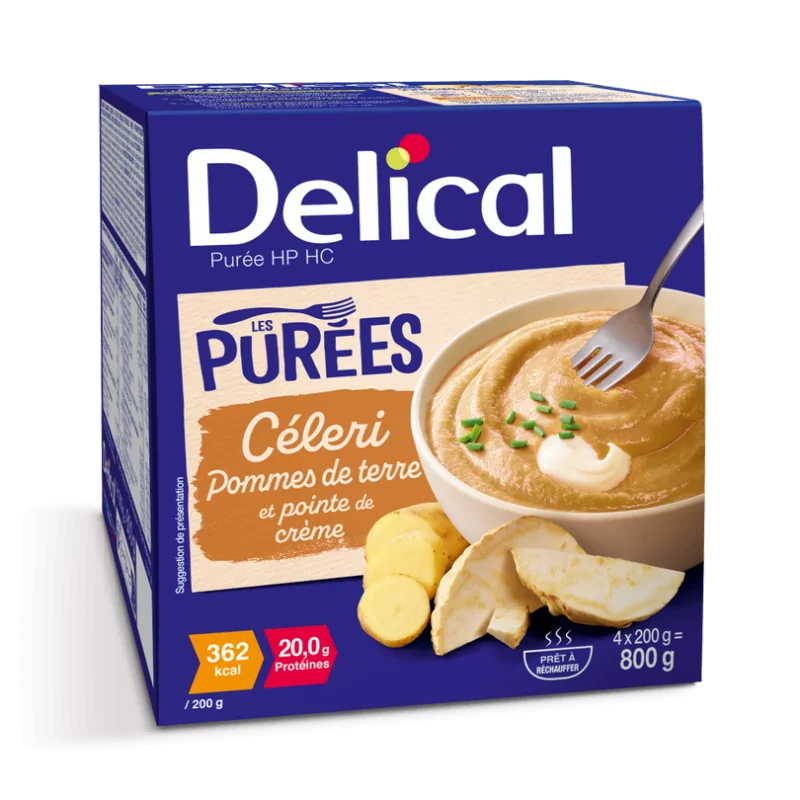 Delical Purée HP HC Céleri Pommes de Terre 4X200g