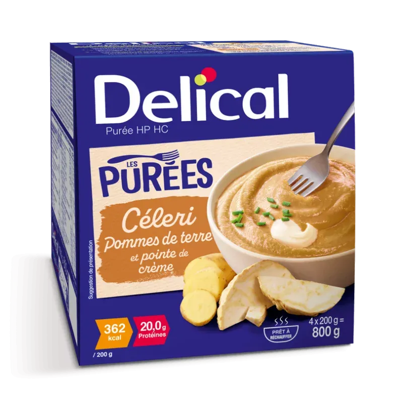 Delical Purée HP HC Céleri Pommes de Terre 4X200g