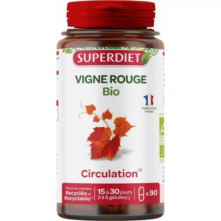 Superdiet Vigne Rouge Bio Circulation 90 gélules