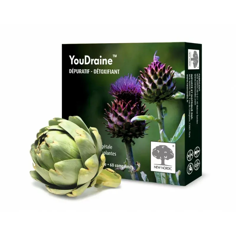New Nordic YouDraine Dépuratif Détoxifiant 60 comprimés - Univers Pharmacie New Nordic YouDraine Dépuratif Détoxifiant 60 comprimés - Univers Pharmacie