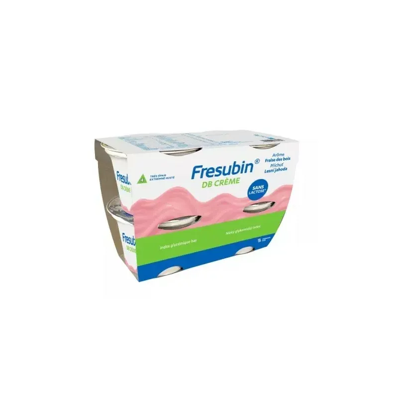 Fresubin DB Crème Arôme Fraise des Bois 4X200g - Univers Pharmacie Fresubin DB Crème Arôme Fraise des Bois 4X200g - Univers Pharmacie