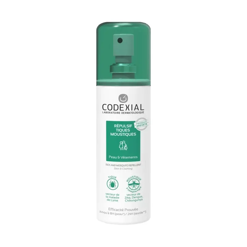 Codexial Répulsif Tiques Moustiques 75ml - Univers Pharmacie