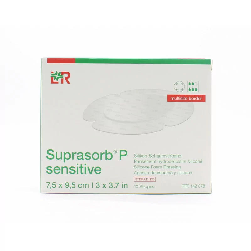 Suprasorb P Sensitive Pansement Hydrocellulaire Siliconé 7,5X9,5cm X10