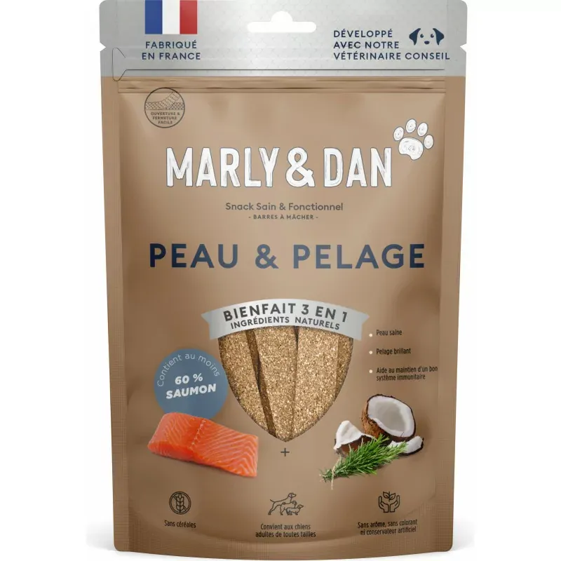 Marly & Dan Peau et Pelage Snack Chiens 80g