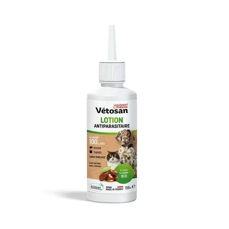 Clément Thékan Vétosan Lotion Antiparasitaire 150ml - Univers Pharmacie