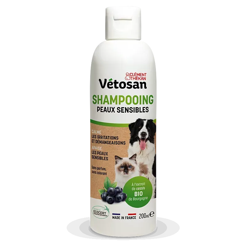 Clément Thékan Vétosan Shampooing Peaux Sensibles 200ml - Univers Pharmacie