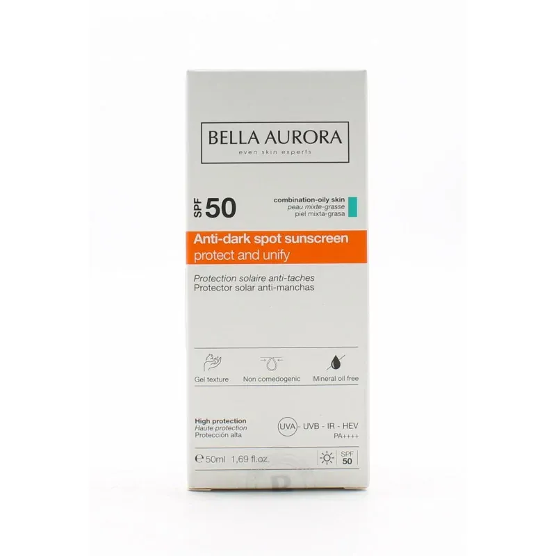 Bella Aurora Protection Solaire Anti-taches SPF 50 50ml - Univers Pharmacie