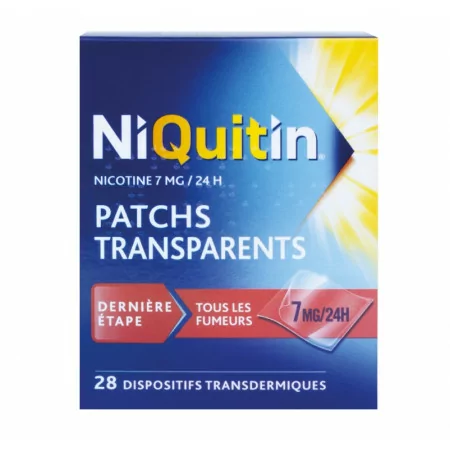 NiQuitin Patchs Transparents 7mg 24h X28 - Univers Pharmacie
