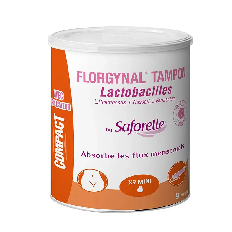 Saforelle Florgynal Tampons Probiotiques Mini X9 - Univers Pharmacie