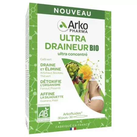 Arkopharma Ultra Draineur Bio Ultra Concentré 30 ampoules - Univers Pharmacie