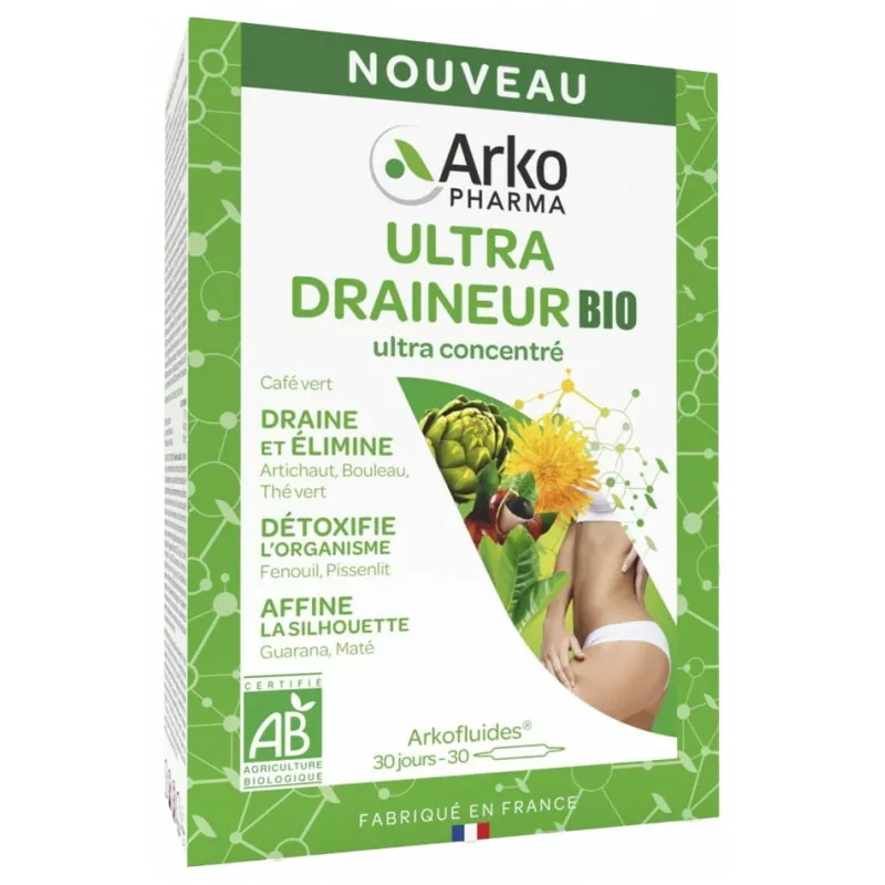 Arkopharma Ultra Draineur Bio Ultra Concentré 30 ampoules - Univers Pharmacie