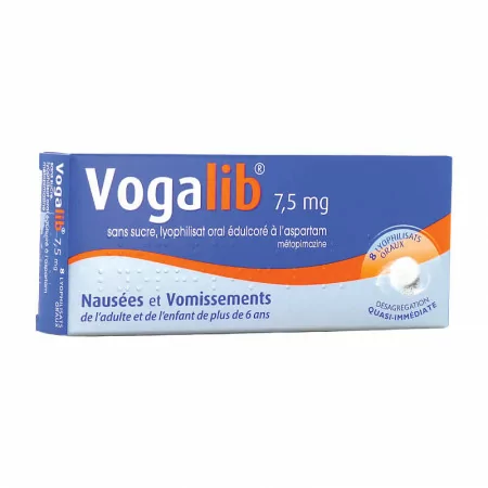 Vogalib 7,5 mg sans sucre 8 lyophilisats oraux - Univers Pharmacie