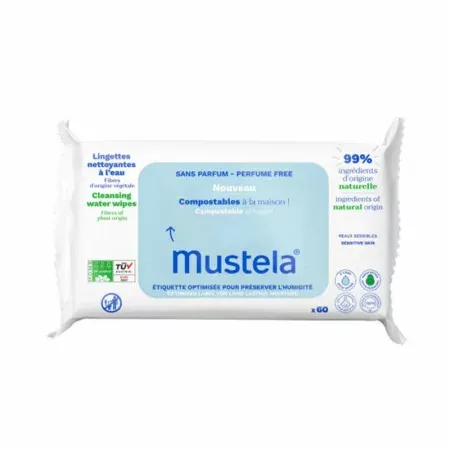 Mustela Lingettes Nettoyantes à l'Eau X60 - Univers Pharmacie