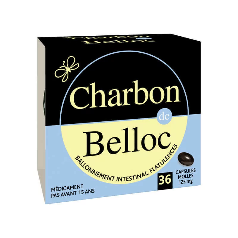 Charbon de Belloc 36 capsules Boite en Métal - Univers Pharmacie