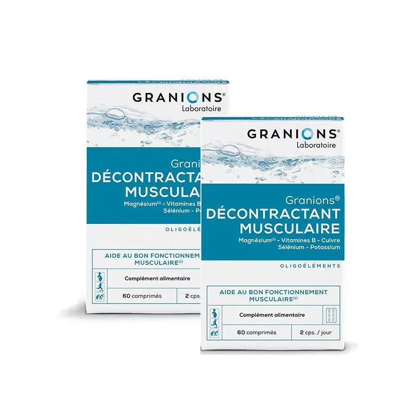 Granions Décontractant Musculaire 2X60 comprimés - Univers Pharmacie
