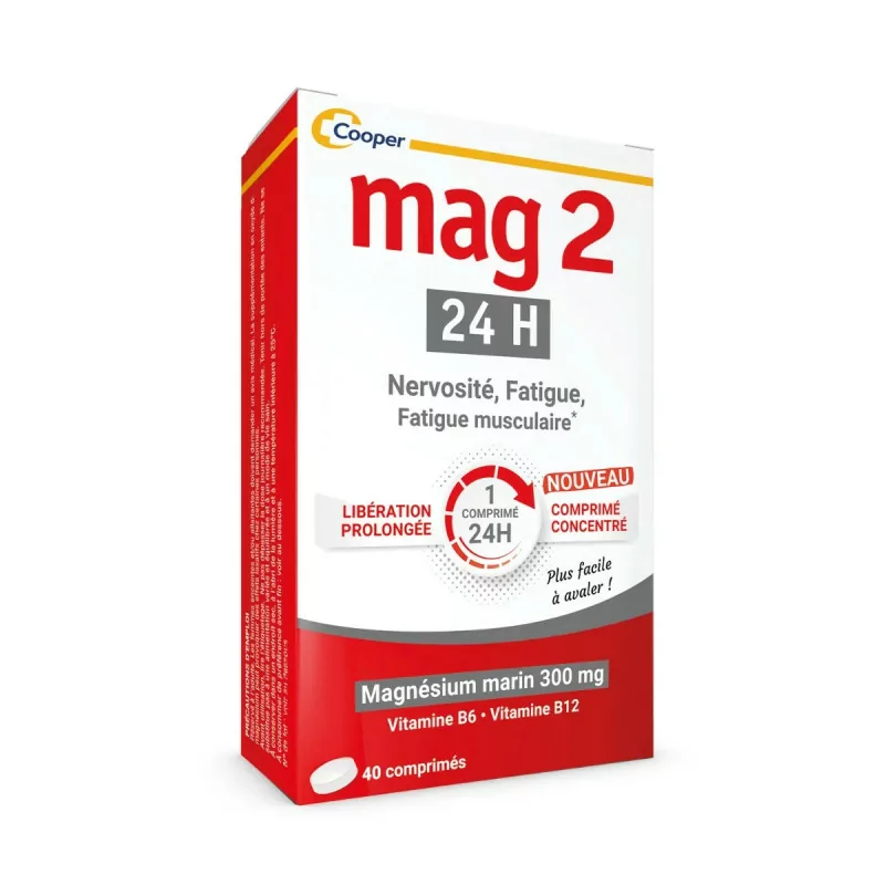 Mag 2 24H 40 comprimés - Univers Pharmacie