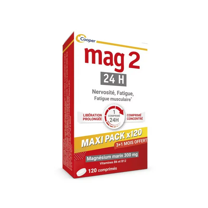 Mag 2 24H Maxi Format 120 comprimés - Univers Pharmacie