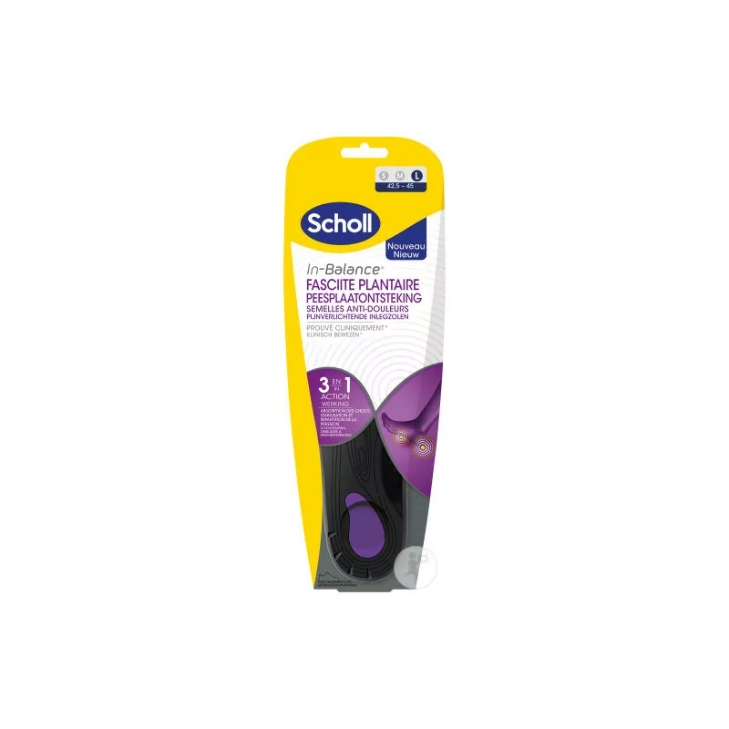 Scholl In-Balance Fasciite Plantaire Semelles Taille L-Univers Pharmacie