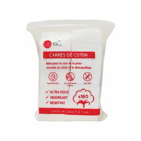 Up Fix Carrés de Coton 9X7cm X180 - Univers Pharmacie