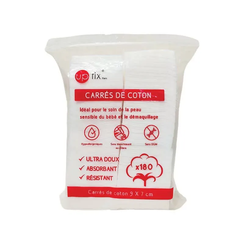 Up Fix Carrés de Coton 9X7cm X180 - Univers Pharmacie