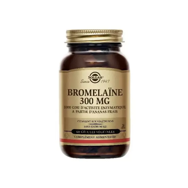 Solgar Bromélaïne 300mg 60 gélules végétales