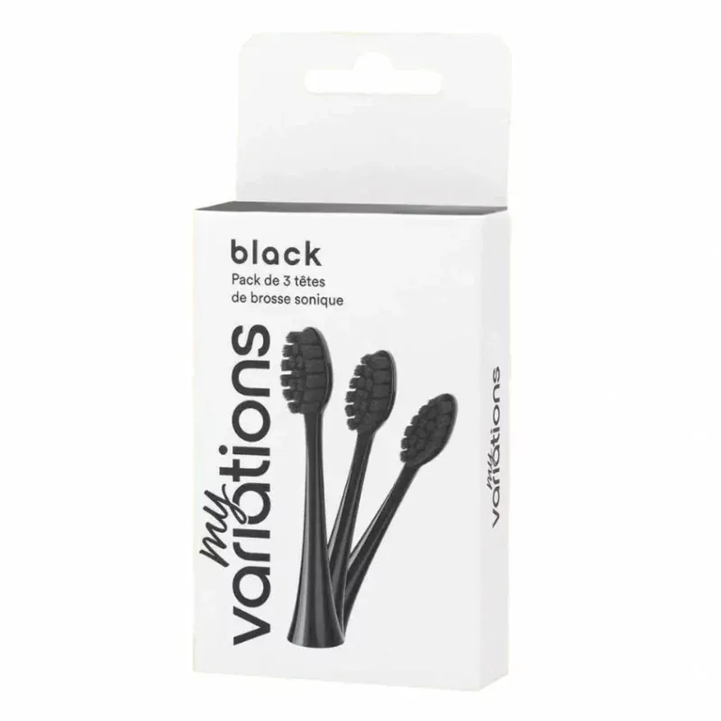 My Variations Pack 3 Têtes de Brosse Sonique Noir - Univers Pharmacie