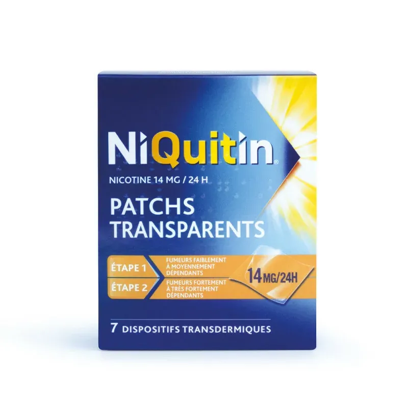 NiQuitin 14mg/24h 7 patchs - Univers Pharmacie NiQuitin 14mg/24h 7 patchs - Univers Pharmacie