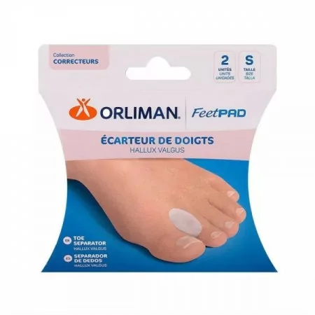 Orliman FeetPad Ecarteur de Doigts Hallux Valgus Taille S X2 - Univers Pharmacie