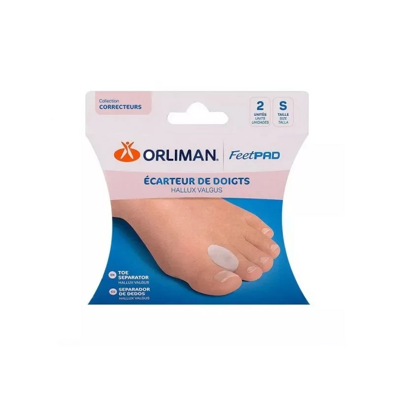 Orliman FeetPad Ecarteur de Doigts Hallux Valgus Taille S X2 - Univers Pharmacie