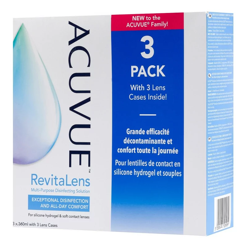 Acuvue Revitalens Solution Lentilles 3X360ml - Univers Pharmacie
