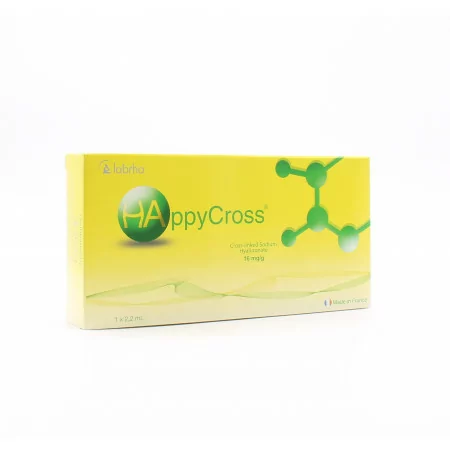 Happy Cross Cross-linked Sodium Hyaluronate 16mg/g 1X2,2mL - Univers Pharmacie
