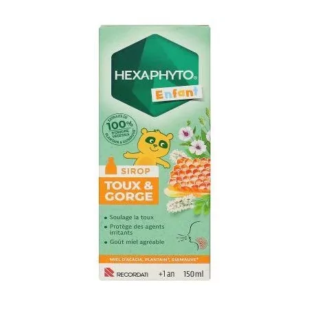 Hexaphyto Enfant Sirop Toux et Gorge 150ml - Univers Pharmacie