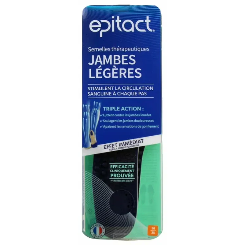 Epitact Semelles Thérapeutiques Jambes Légères 36/38 - Univers Pharmacie