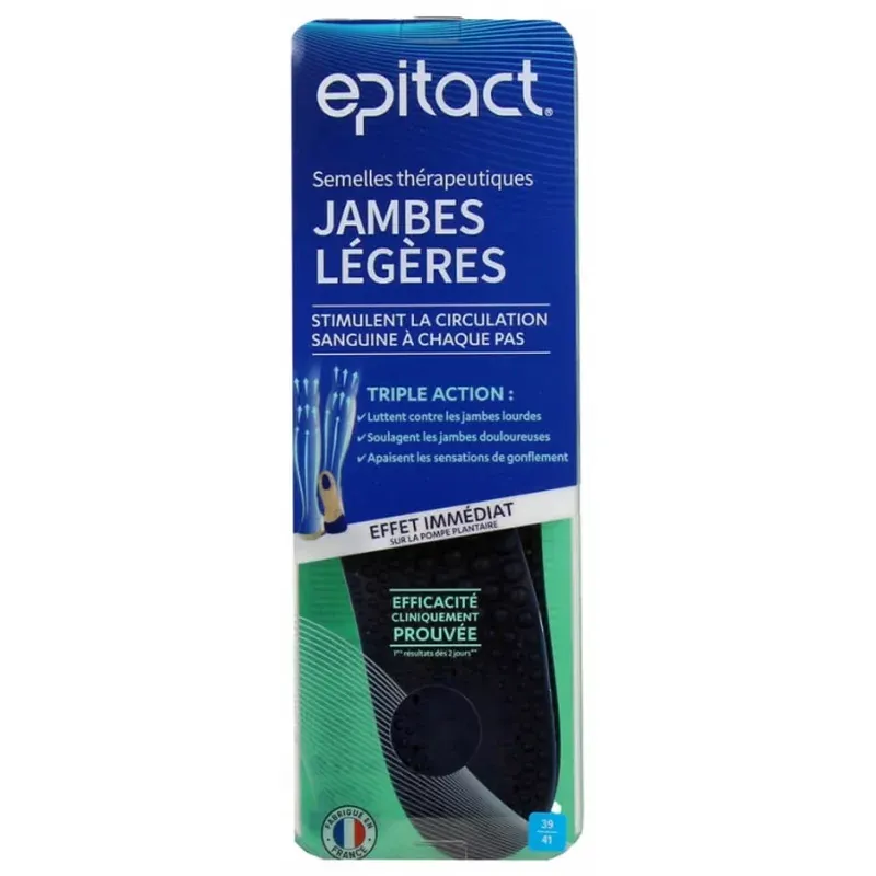 Epitact Semelles Thérapeutiques Jambes Légères 39/41 - Univers Pharmacie