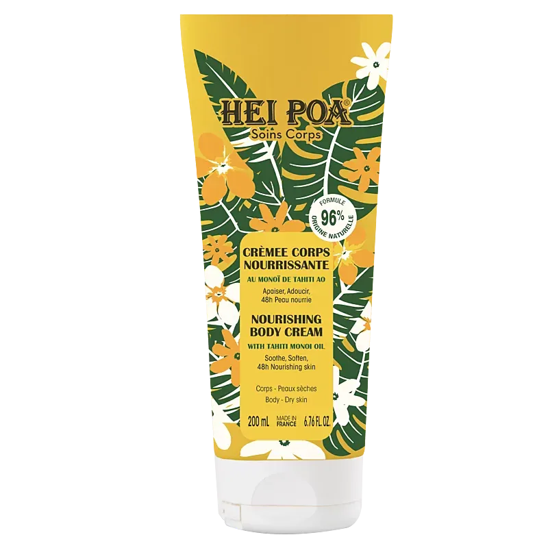 Hei Poa Crème Corps Nourrissante Monoï 200ml - Univers Pharmacie