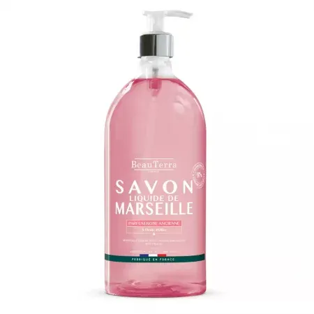 BeauTerra Savon Liquide de Marseille Parfum Rose...