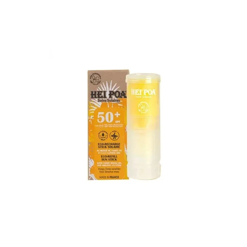 Hei Poa Eco-recharge Stick Solaire SPF50+ Monoï 15g - Univers Pharmacie