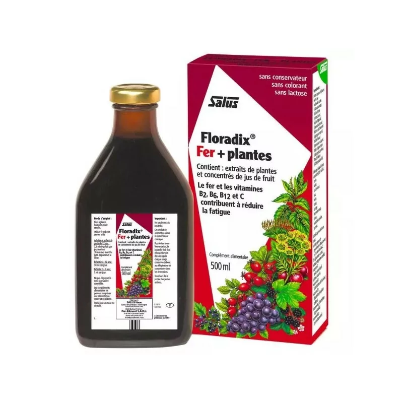 Floradix Fer + Plantes 500ml - Univers Pharmacie