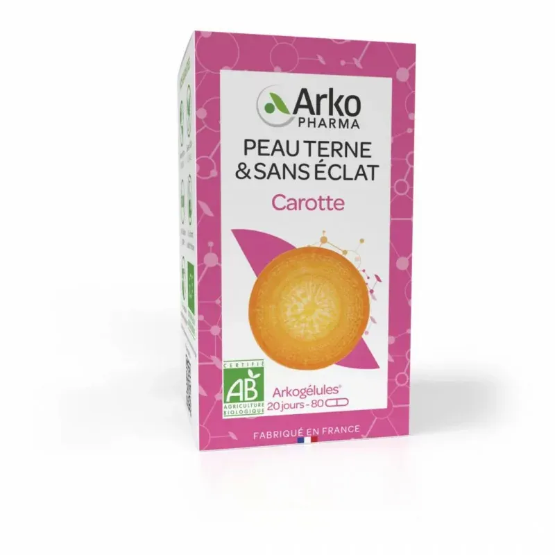 Arkopharma Carotte Peau Terne & Sans Eclat 80 gélules - Univers Pharmacie