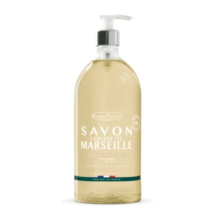 BeauTerra Savon Liquide de Marseille Coton 1L