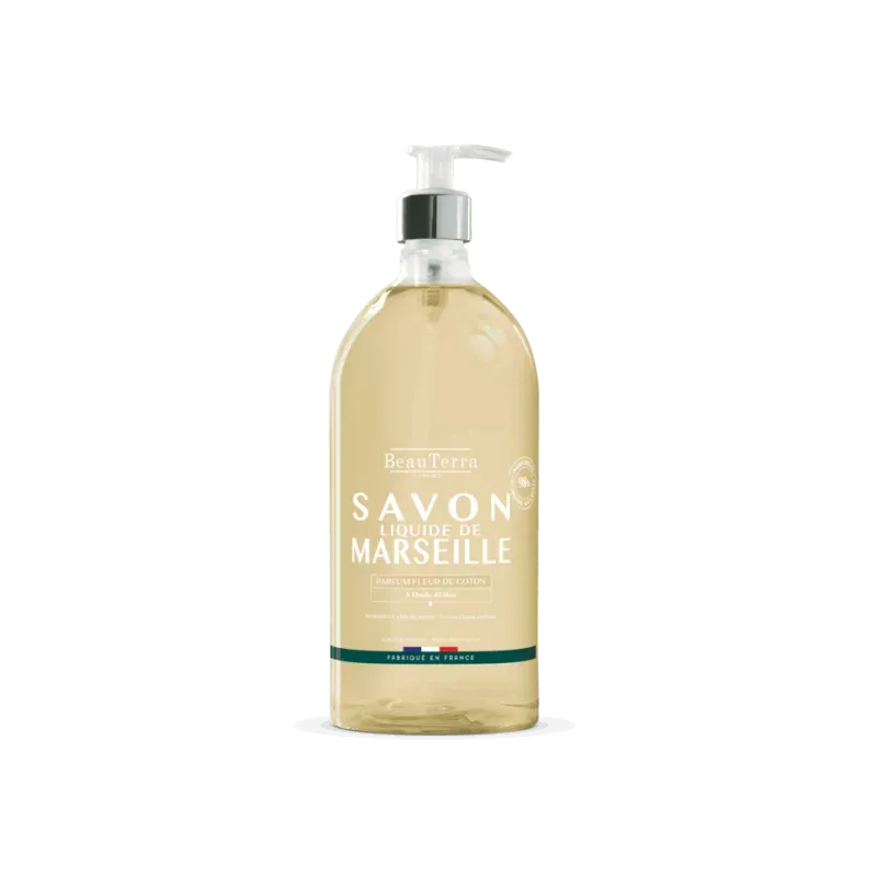 BeauTerra Savon Liquide de Marseille Coton 1L