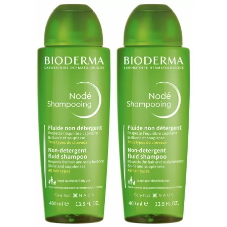 Bioderma Nodé Shampooing Fluide Non Détergent 2X400ml - Univers Pharmacie
