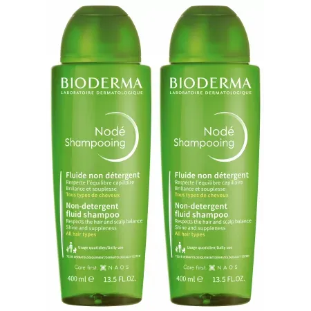 Bioderma Nodé Shampooing Fluide Non Détergent 2X400ml - Univers Pharmacie