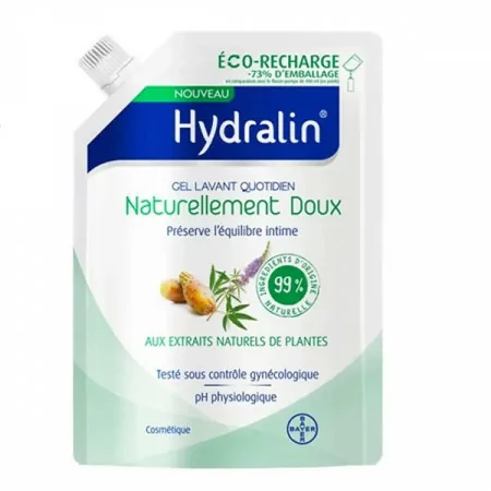 Hydralin Gel Lavant Quotidien Naturellement Doux Eco-recharge 400ml - Univers Pharmacie